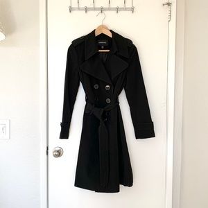 London Fog Black Double-Breasted Trench Coat PXS